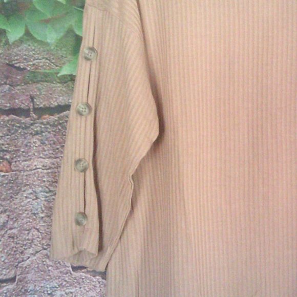 Tan Button Decor Sleeves Sweater - Picture 5 of 5
